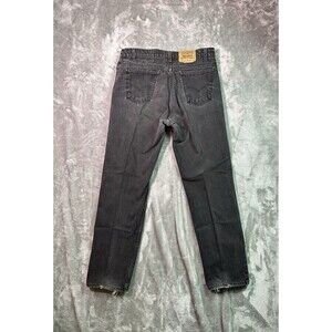 Vtg 90s Levis Orange Tab 505 Jeans USA Mens 36x32 Gray Faded Black Distress